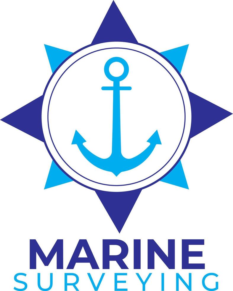 marin besiktningsman logotyp proffs vektor