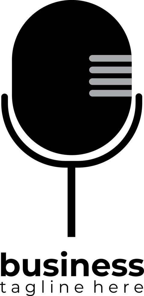 podcast mic logotyp proffs vektor