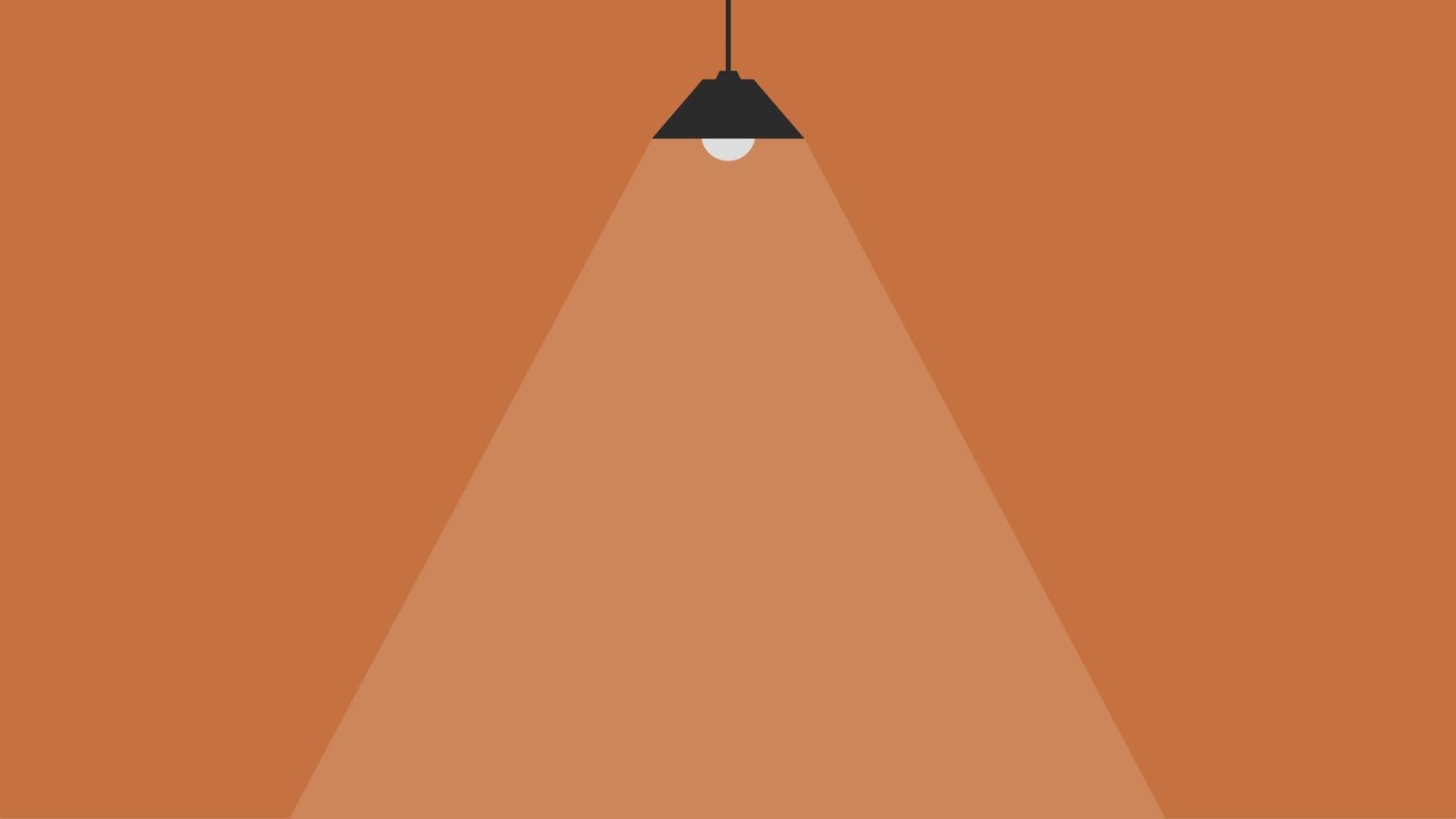 orangefarbener Hintergrund mit hellem Kronleuchter für Designvorlagen mit Kopierraum für Text vektor
