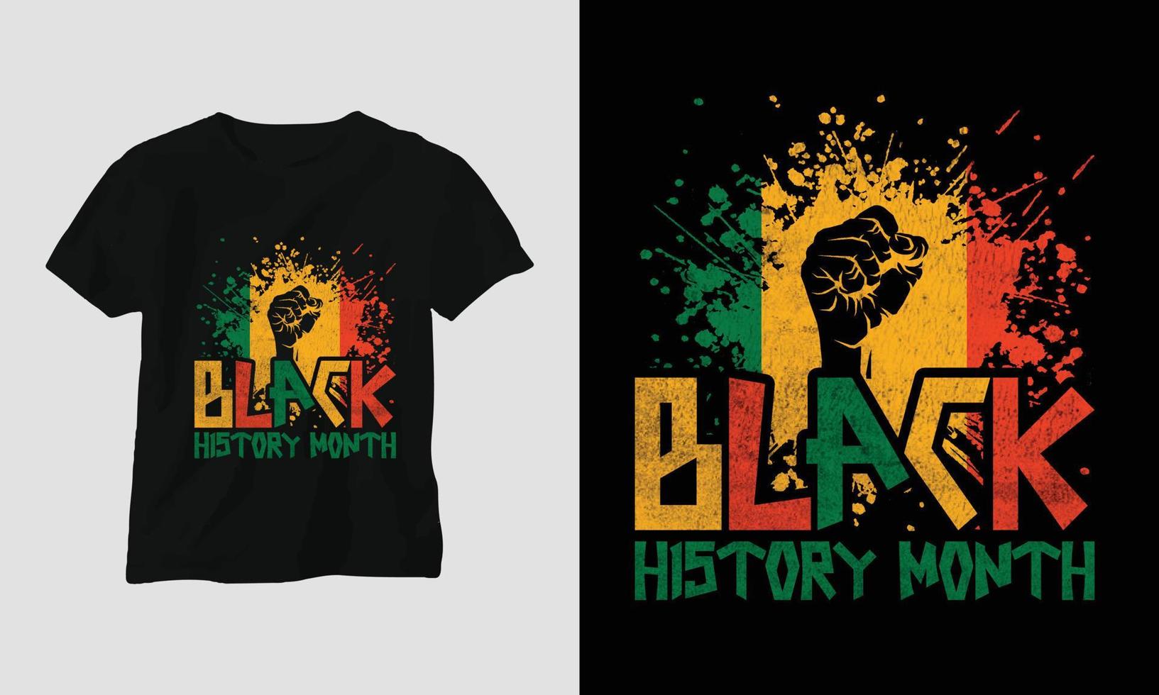 schwarzer Geschichtsmonat - schwarzes Geschichtsmonatst-shirt vektor