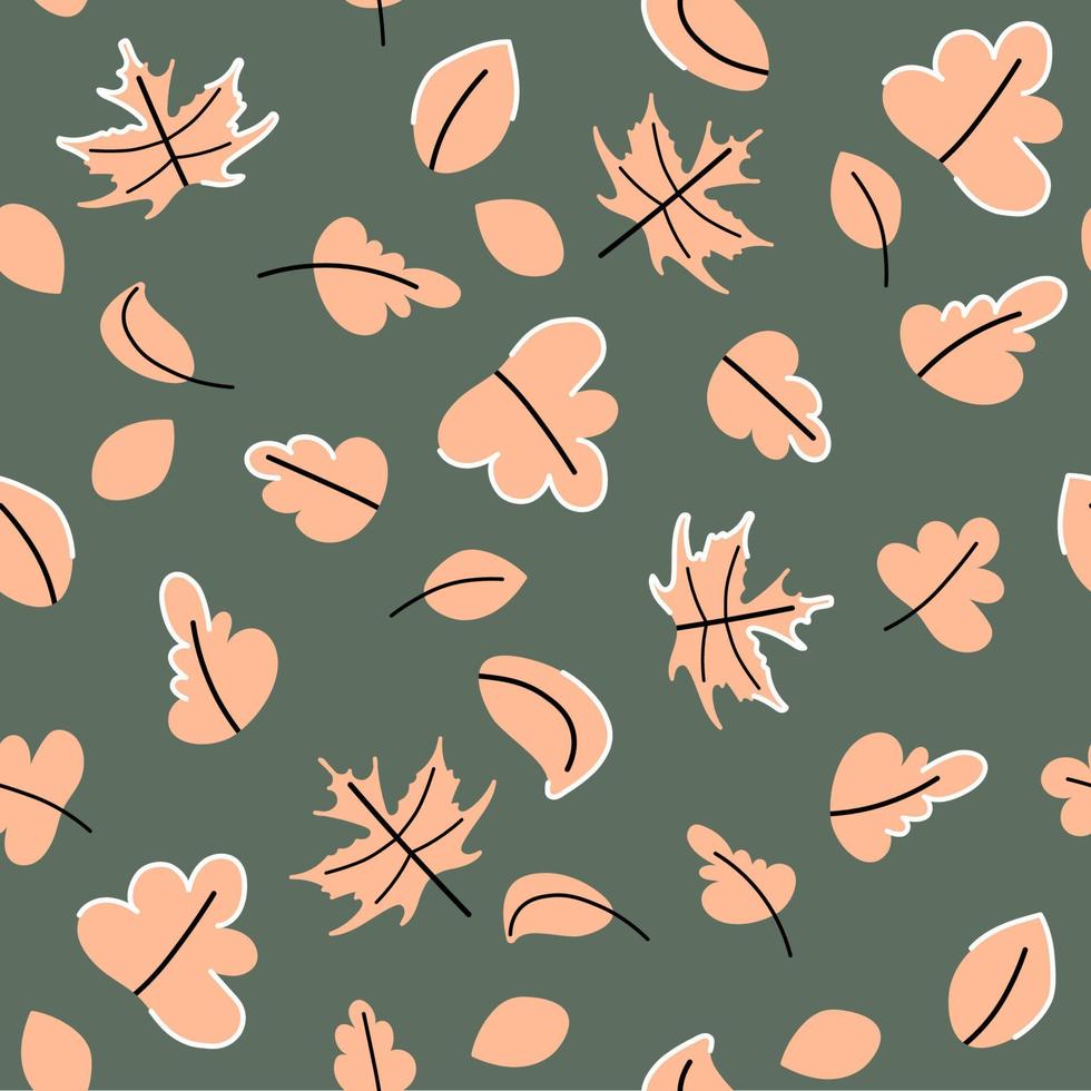 höst löv sömlös mönster barnslig vektor illustration