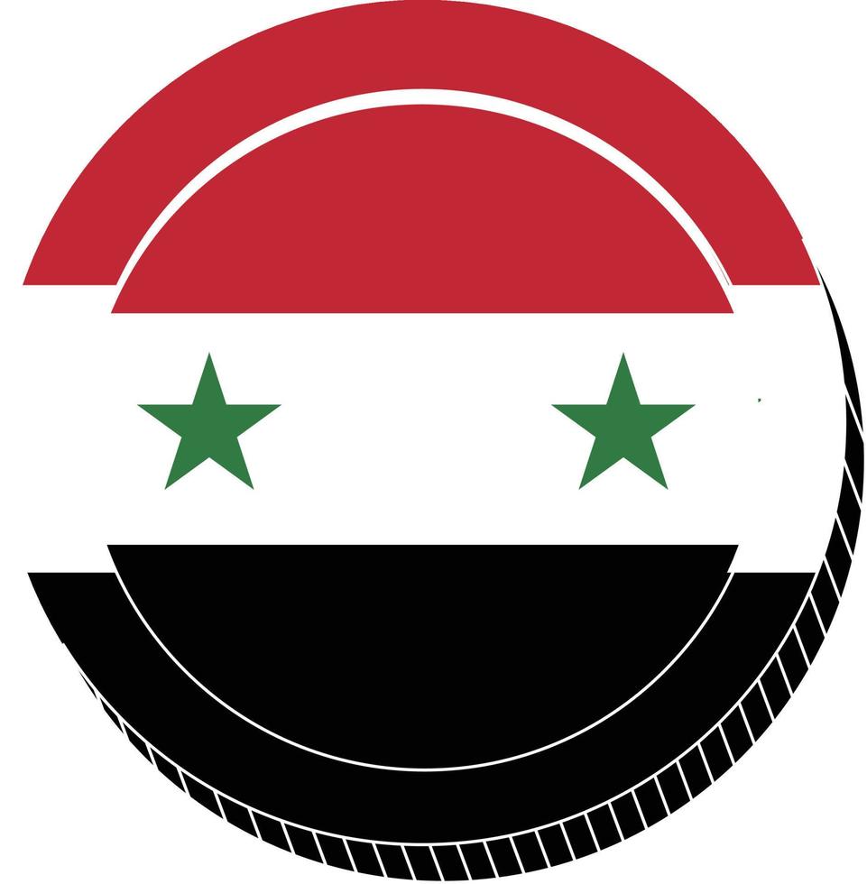 syrien hand dragen flagga, syriansk pund hand dragen vektor