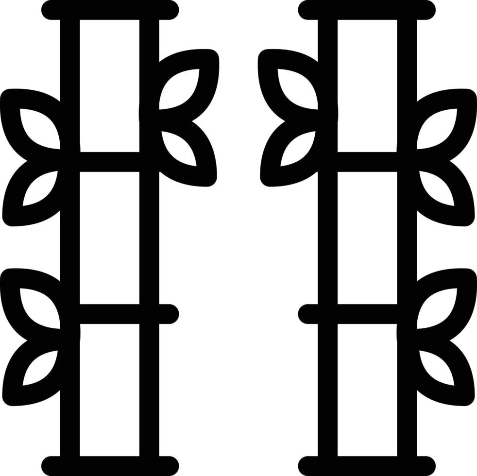 bambusvektorillustration auf einem hintergrund. hochwertige symbole. vektorikonen für konzept und grafikdesign. vektor