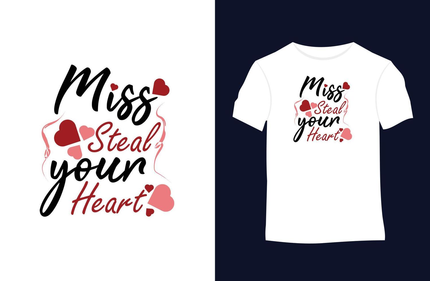 Valentinstag-Vektor-T-Shirt-Design mit Silhouetten, Typografie, Druck, Vektorillustration vektor