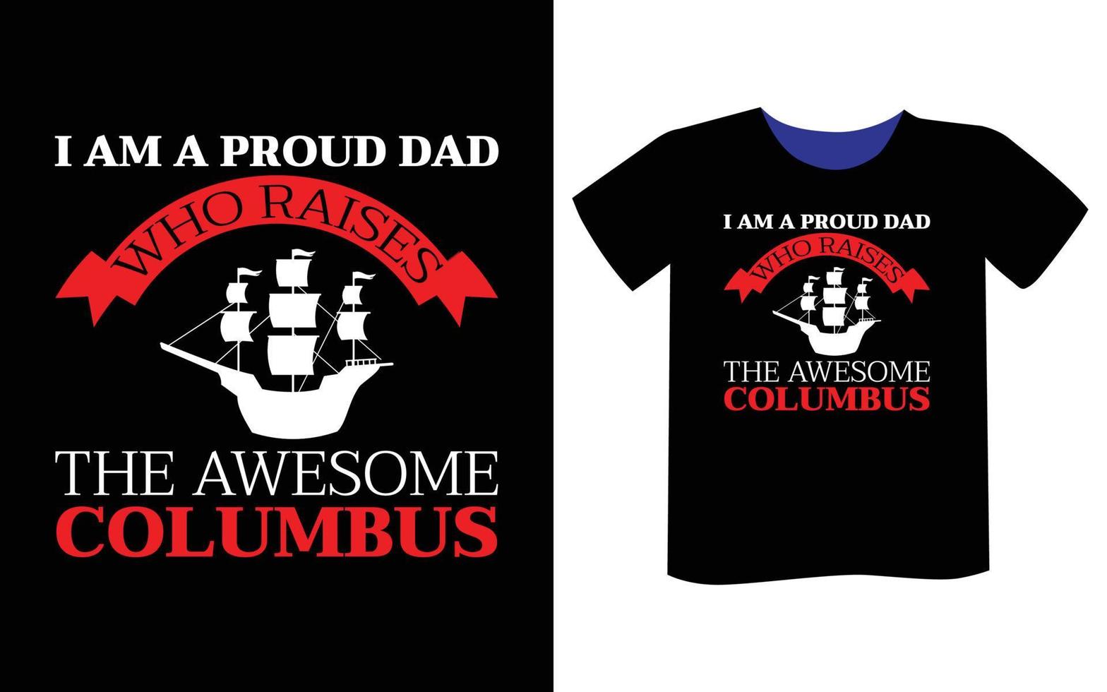 Columbus Day T-Shirt-Design vektor