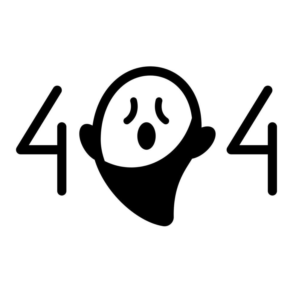 404 fil inte hittades tömma stat enda isolerat ikon med fast form stil vektor
