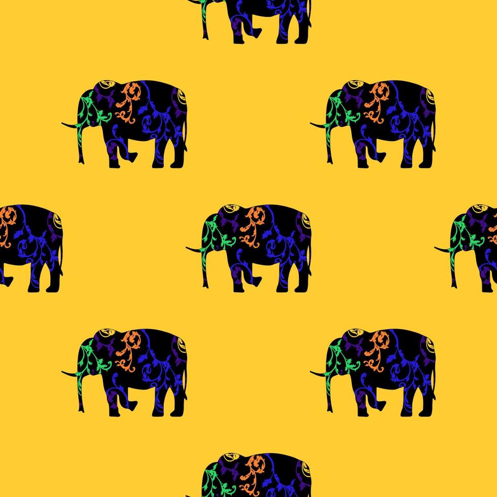 sömlös mönster av en löpning elefant. vektor
