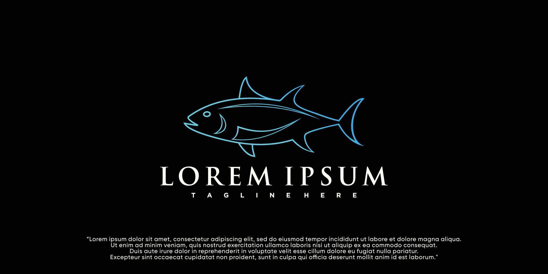 fisk logotyp ikon design med begrepp enkel premie vektor