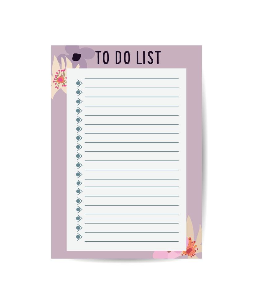 Aufgabenliste mit einfachen Tagesillustrationen und trendiger Schriftvorlage für Terminplaner, Checklisten und mehr vektor