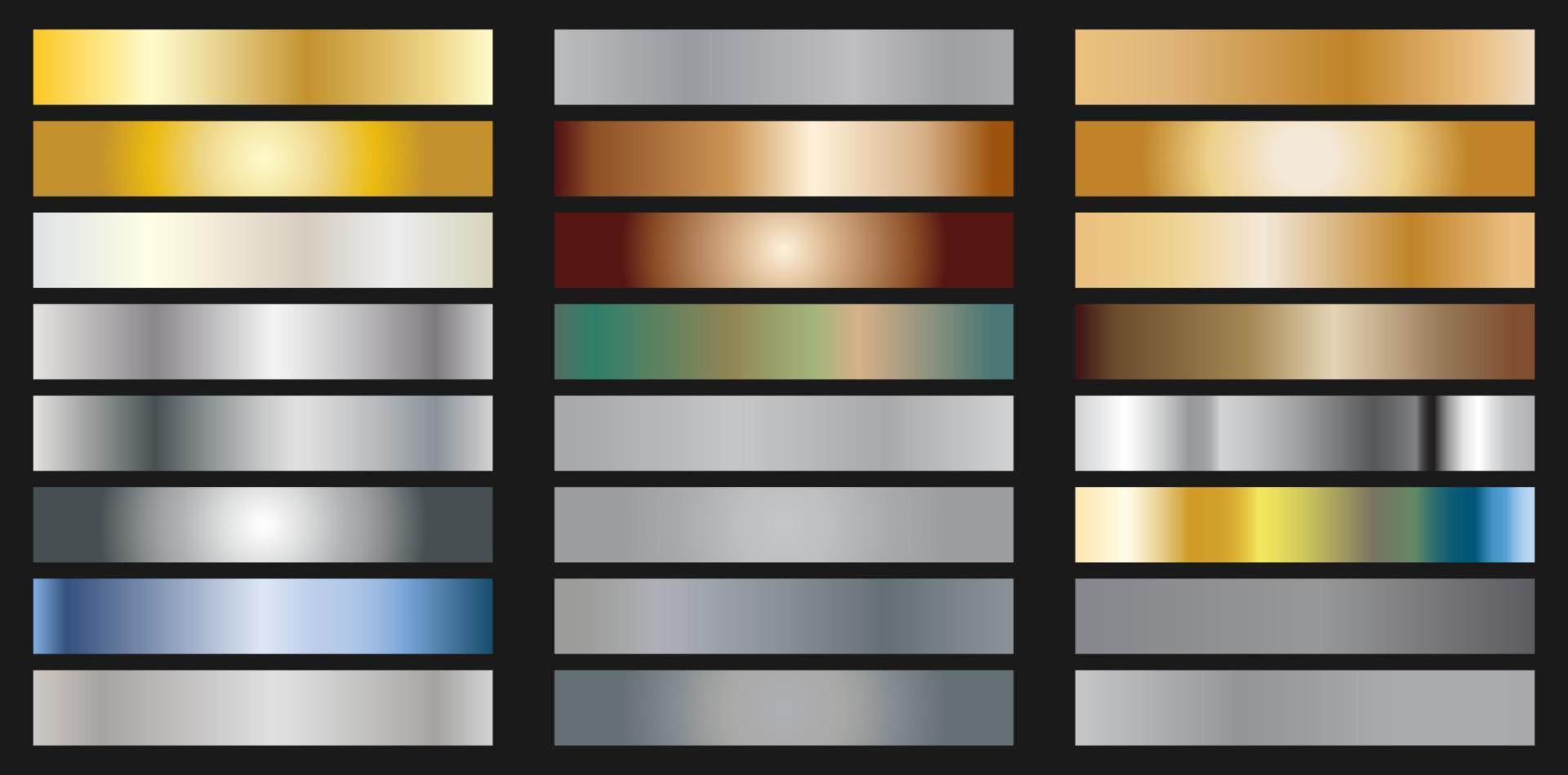 moderne Farbpalette. beliebte Farben. Farbkarte. Vektor eps 10. futuristische Farbverlaufsmuster.