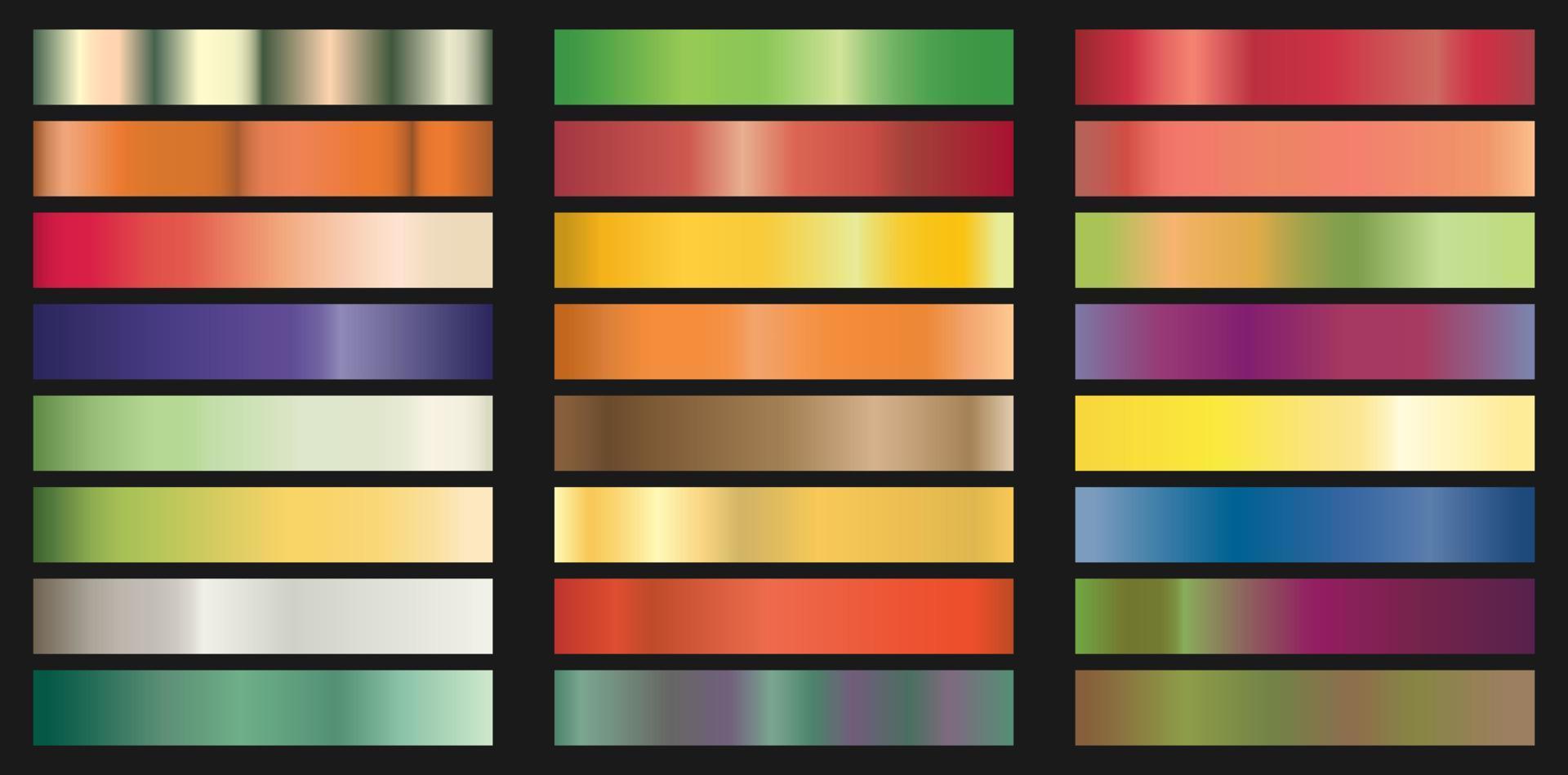 modern Färg pall. populär färger. Färg Diagram. vektor eps 10. lutning trogen färger prover.