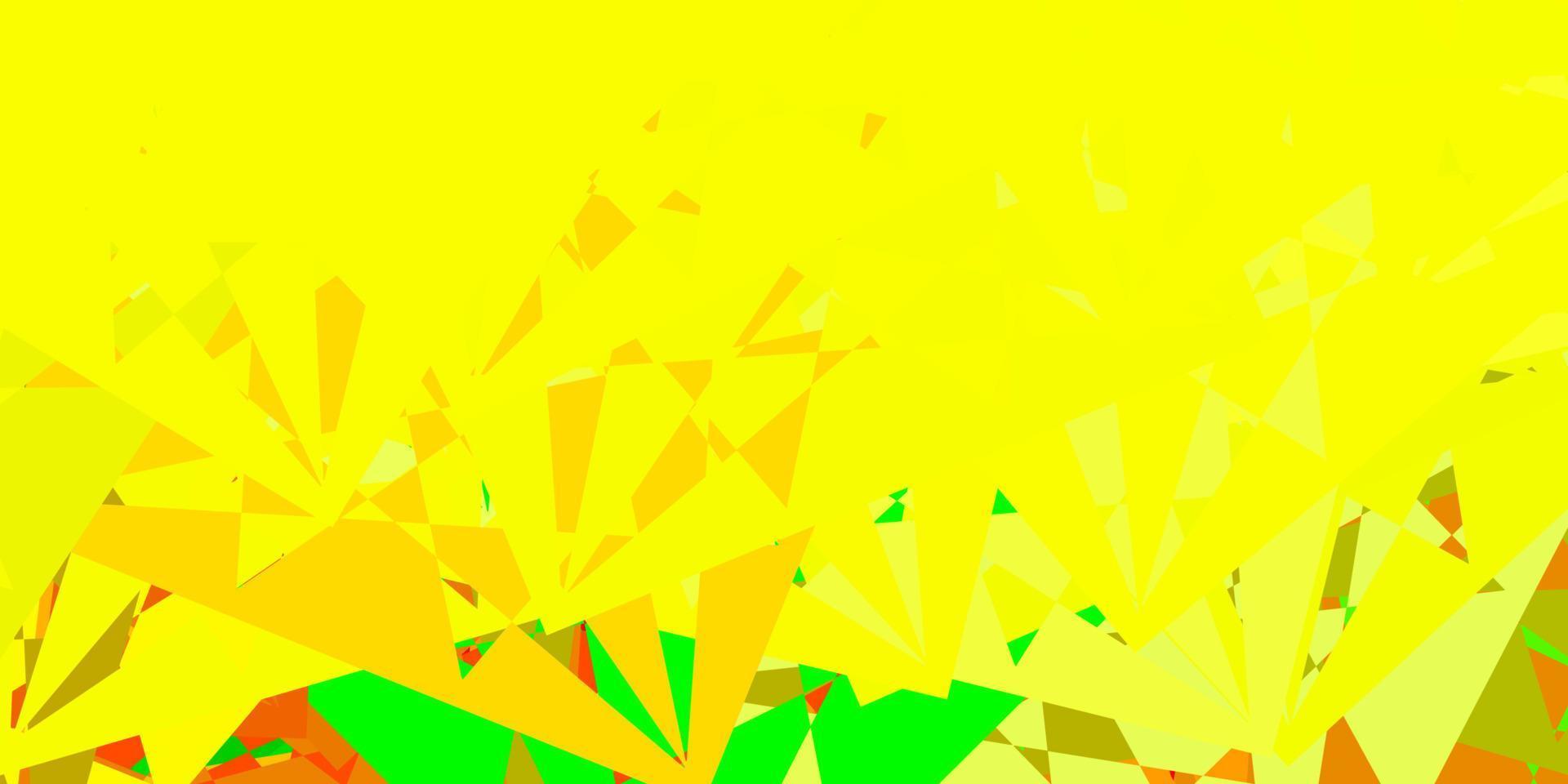 ljusgrön, gul vektorbakgrund med polygonala former. vektor