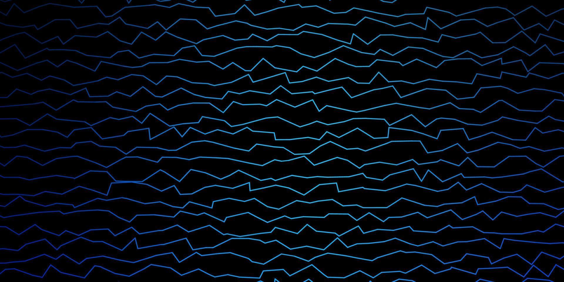 dunkelblaues Vektormuster mit gekrümmten Linien. vektor
