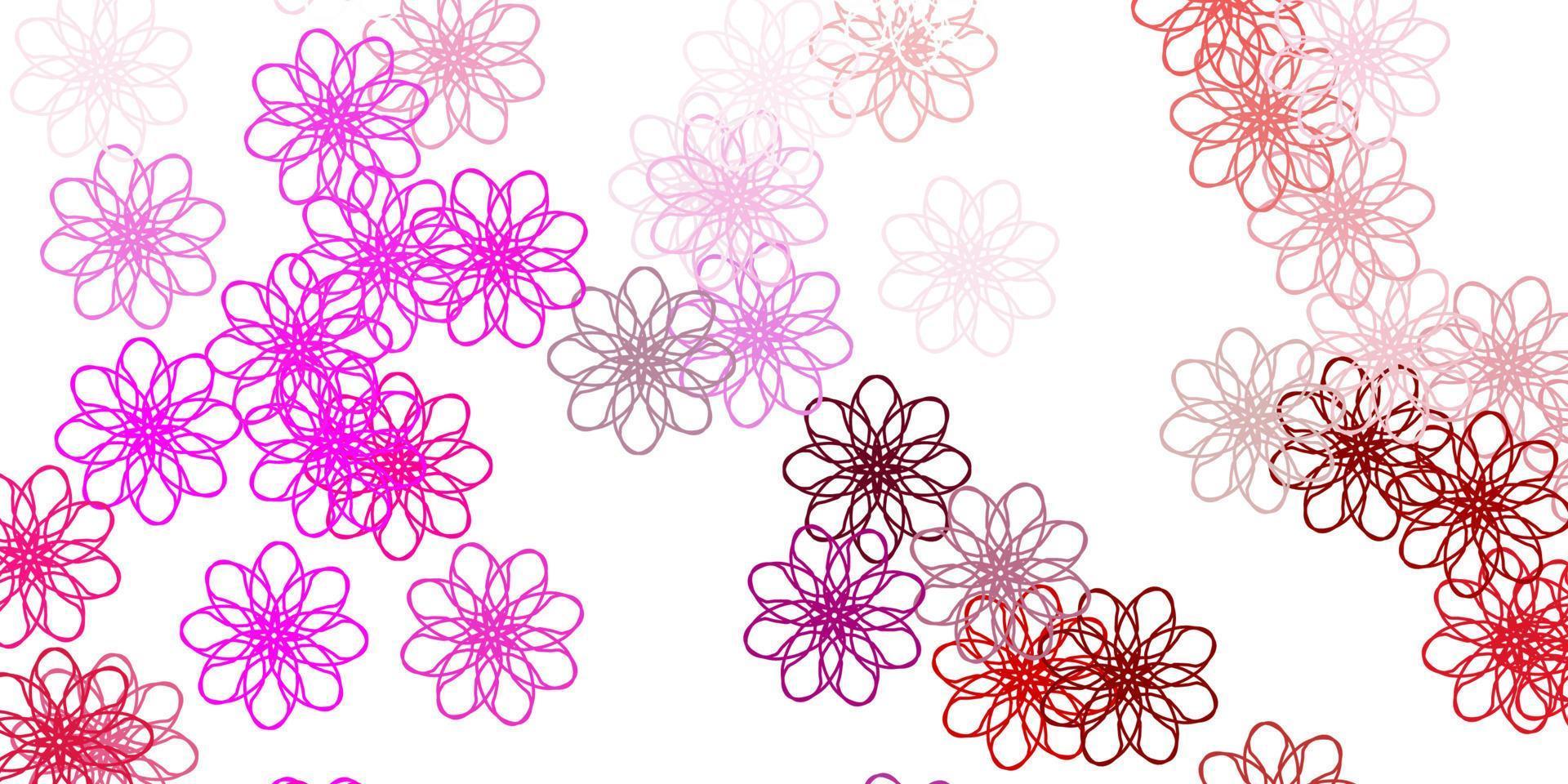 natürlicher Hintergrund des hellvioletten, rosa Vektors mit Blumen. vektor