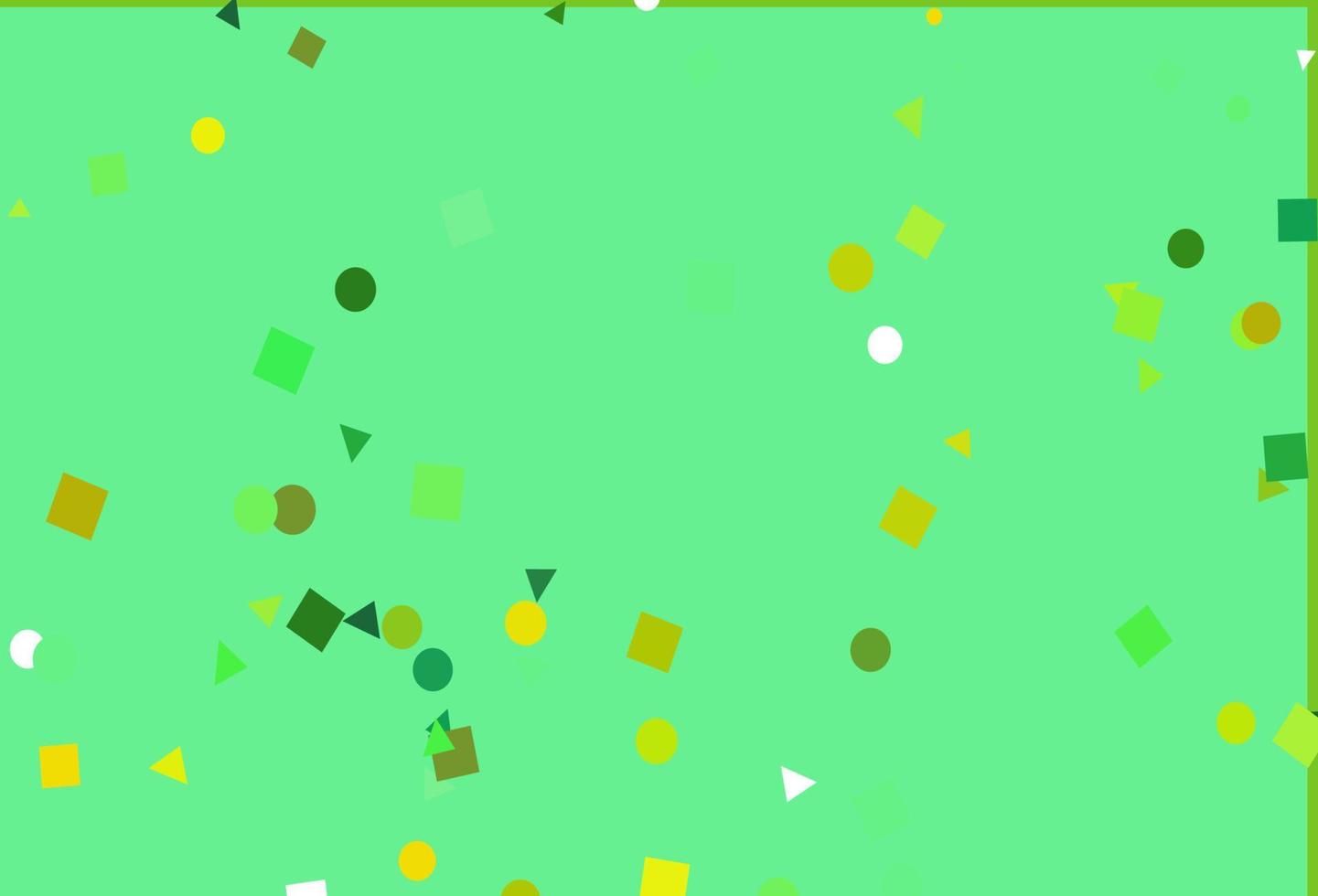 hellgrüne, gelbe Vektorabdeckung im polygonalen Stil mit Kreisen. vektor