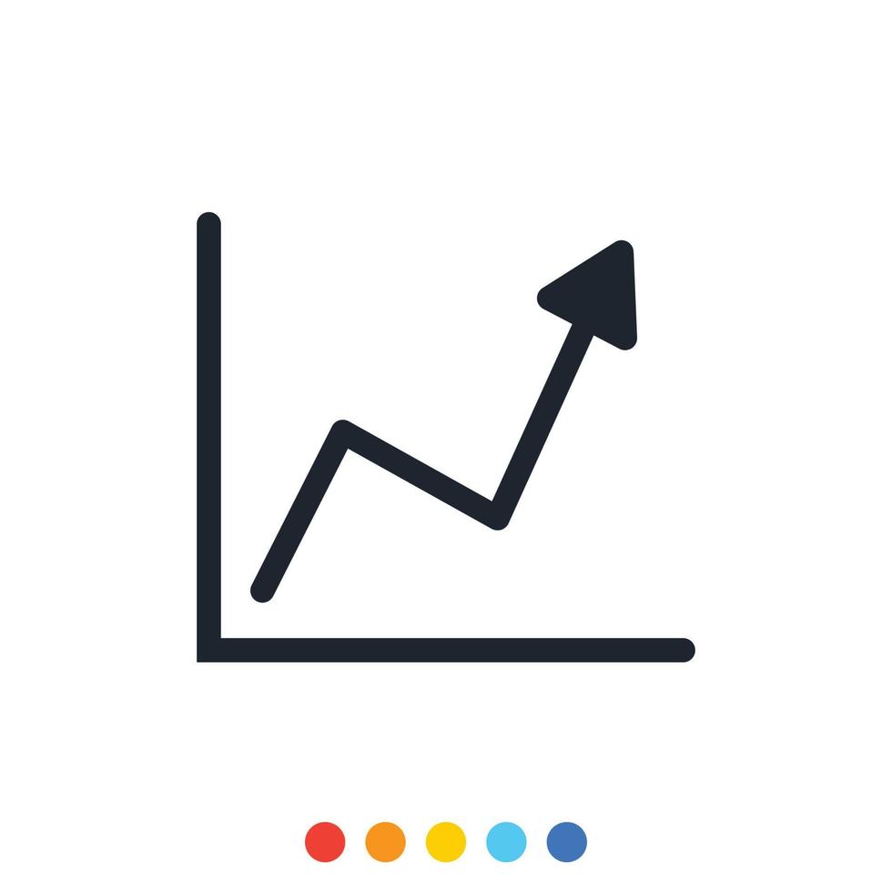 Symbol Geschäftsdiagramm oder Diagrammdiagramm. vektor