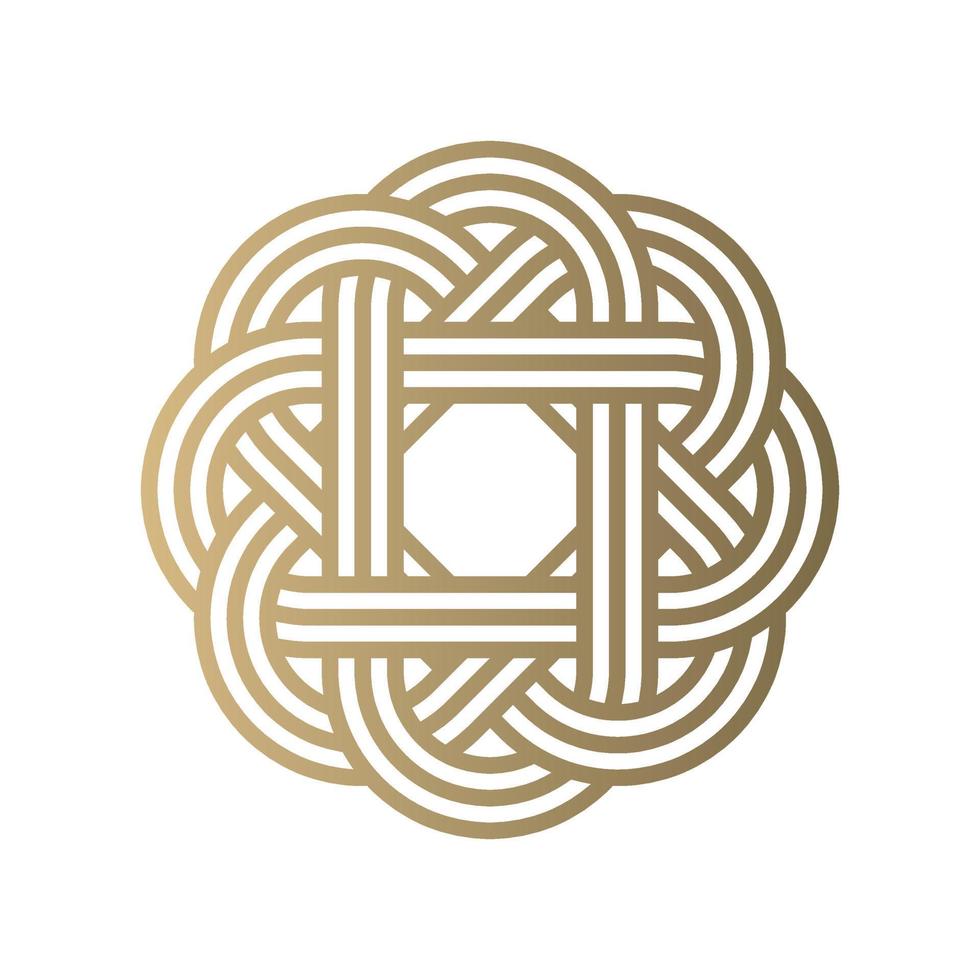 gyllene celtic Knut symbol. vektor illustration
