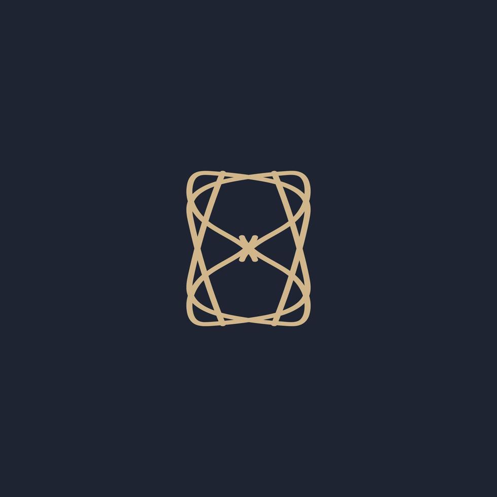 Logo mit abstraktem Linienkonzept vektor