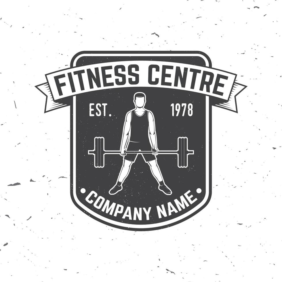Fitness-Center-Abzeichen. Vektor. für Fitness-Center-Embleme, Fitness-Schilder vektor