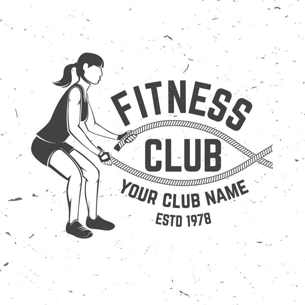 Fitness-Club-Abzeichen. Vektor-Illustration. vektor