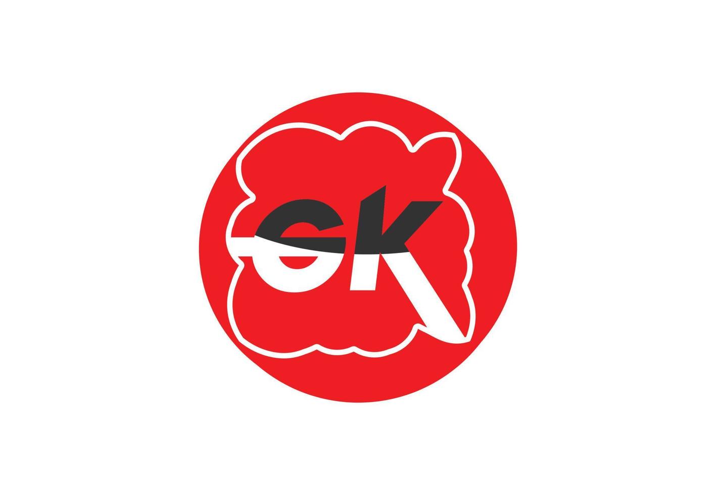 gk-Brief-Logo und Icon-Design-Vorlage vektor