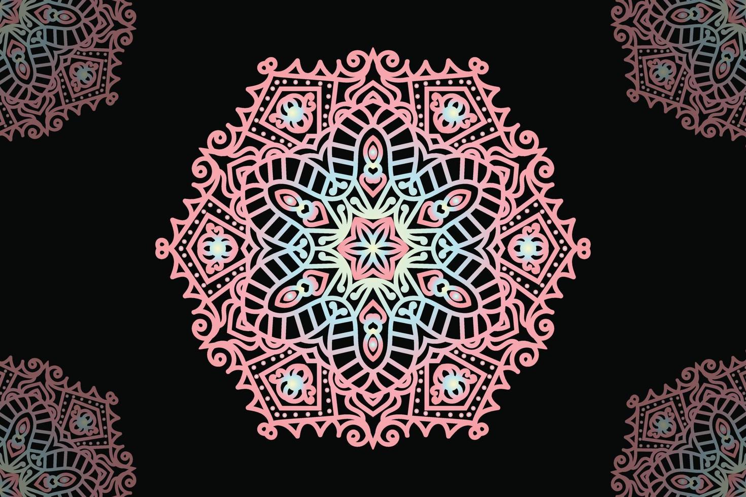 mandala design. runda spets mönster design. vektor