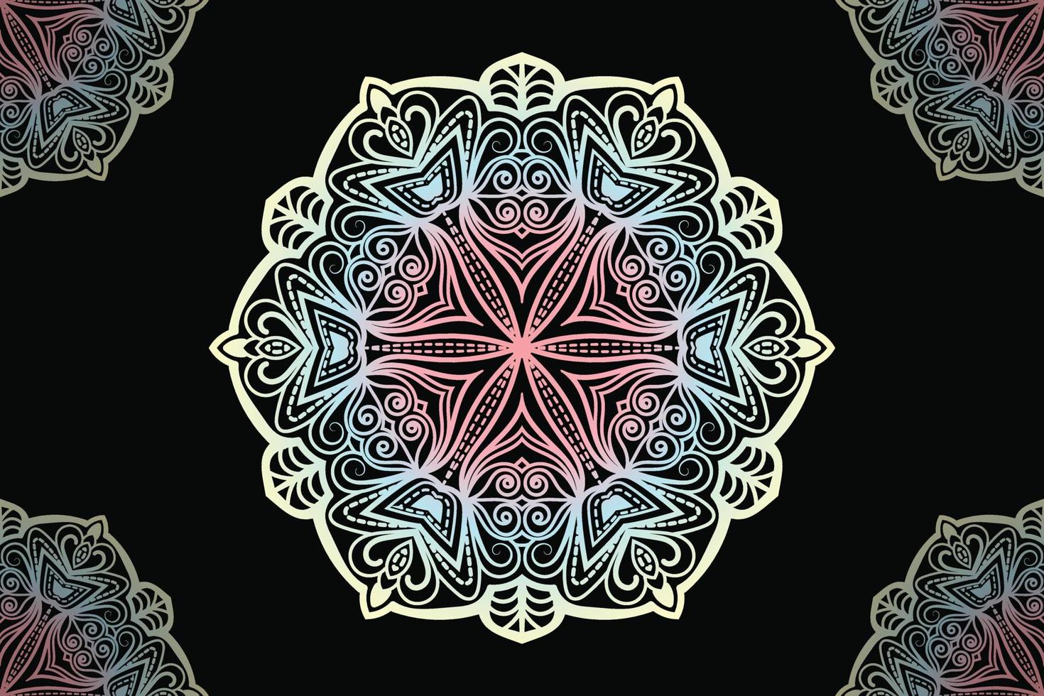 Mandala-Design. rundes Lochmuster-Design. vektor