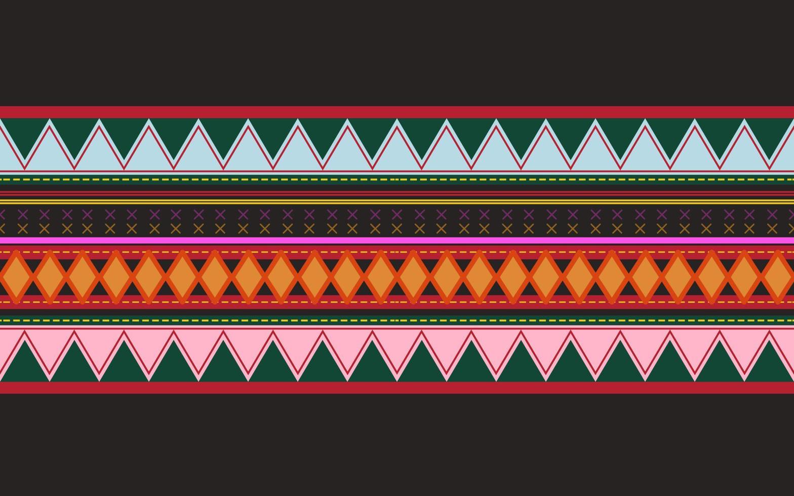 geometrische ethnische orientalische, diagonale ikat-streifen, traditionelles design des nahtlosen zickzackmusters. Akha-Stoffmuster. Stoffmuster für Hemd. vektor