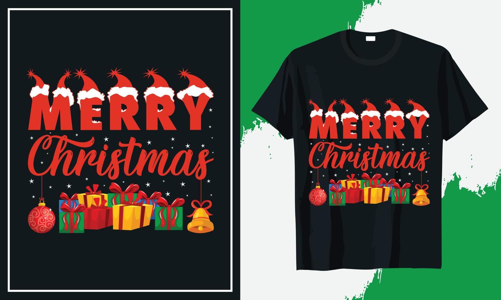 Weihnachts-T-Shirt-Design-Vektordruck vektor