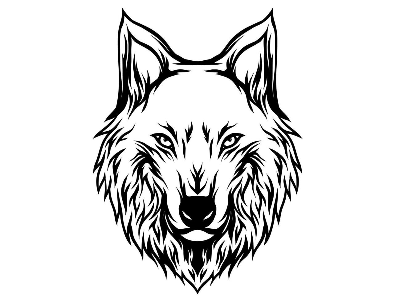 Wolfskopf-Maskottchen-Logo vektor