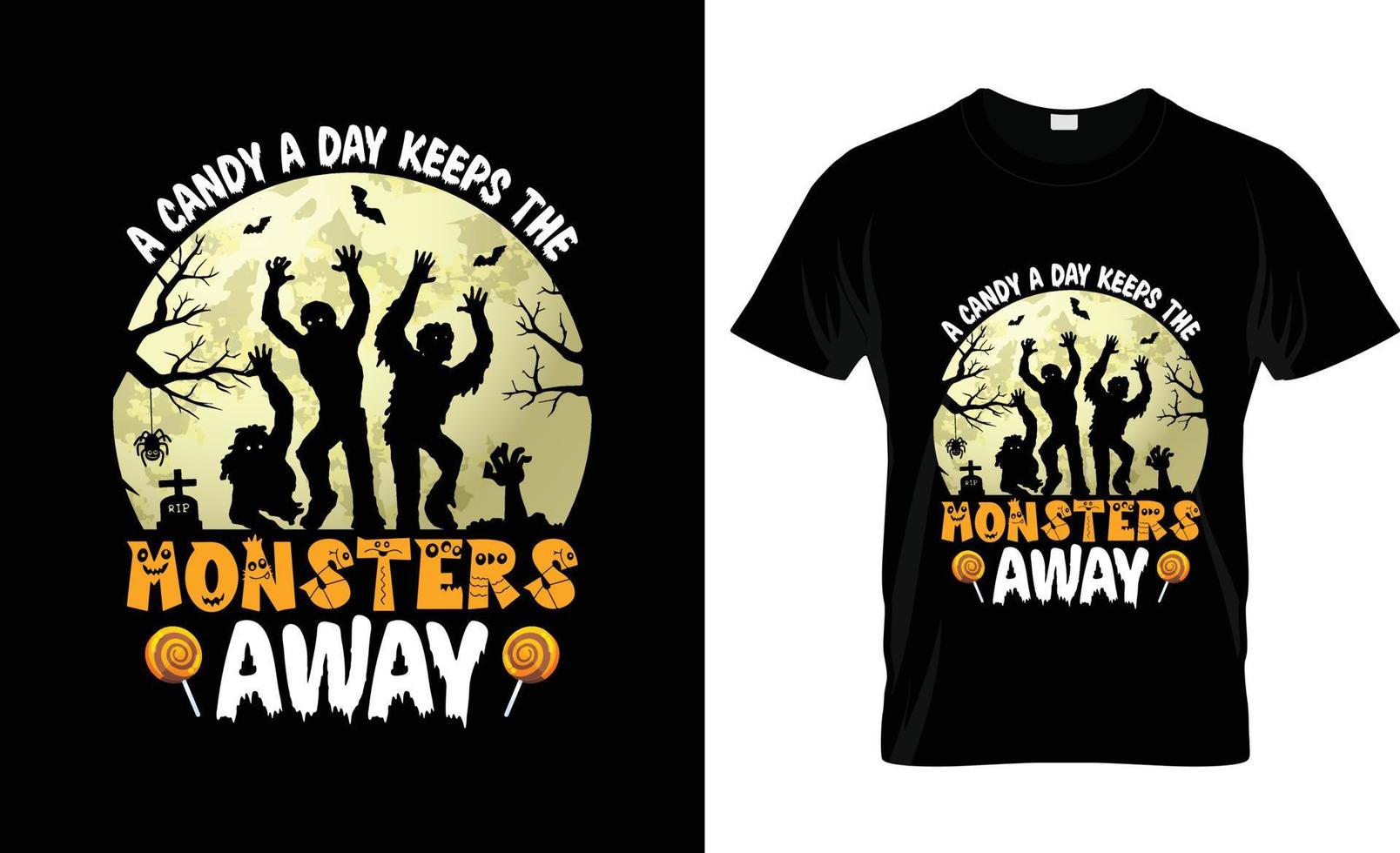 Halloween-T-Shirt-Design, Halloween-T-Shirt-Slogan und Bekleidungsdesign, Halloween-Typografie, Halloween-Vektor, Halloween-Illustration vektor