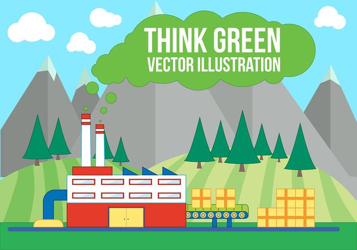 Frei denken grüne vektor-illustration vektor
