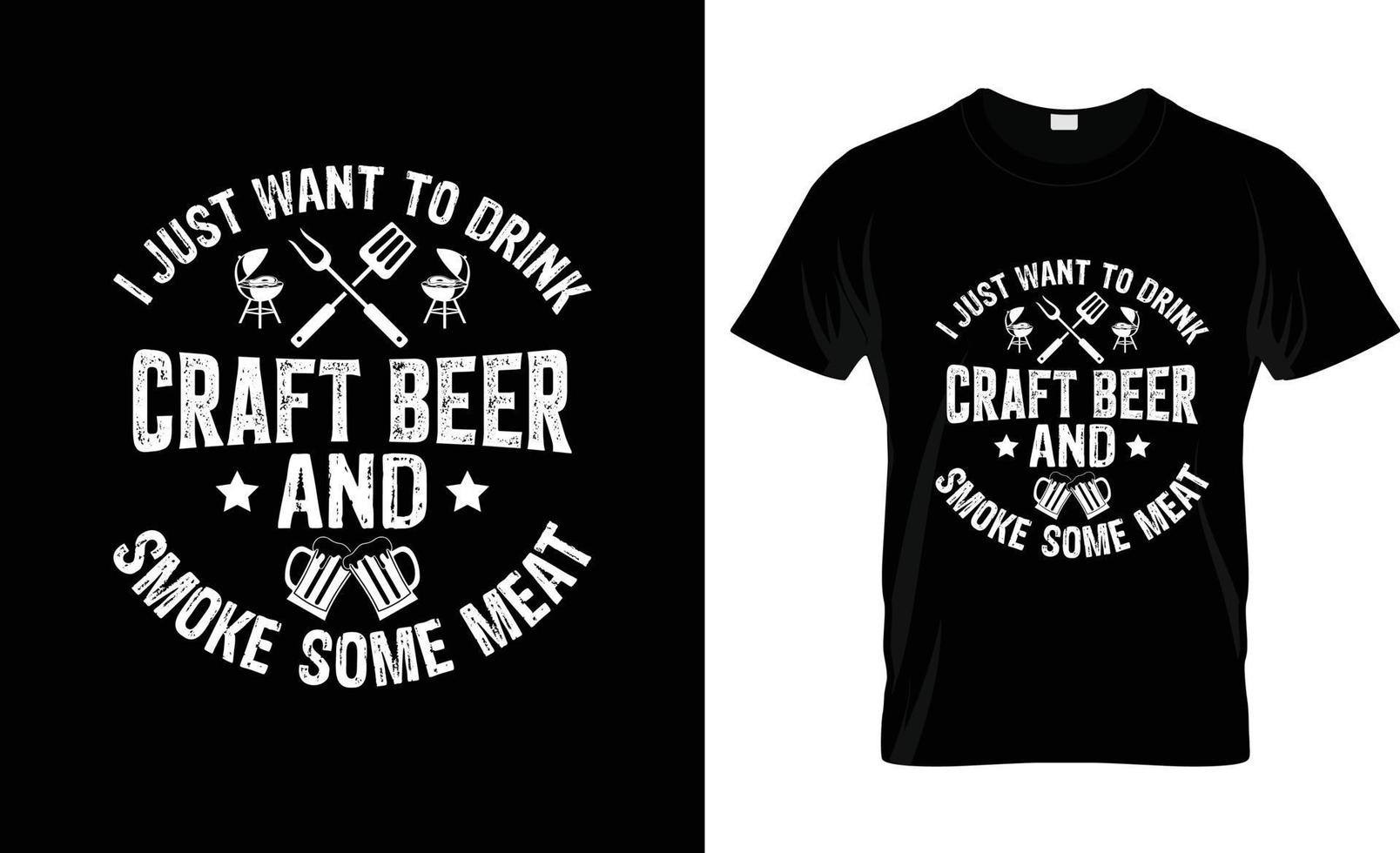 Craft-Bier-T-Shirt-Design, Craft-Bier-T-Shirt-Slogan und Bekleidungsdesign, Craft-Bier-Typografie, Craft-Bier-Vektor, Craft-Bier-Illustration vektor