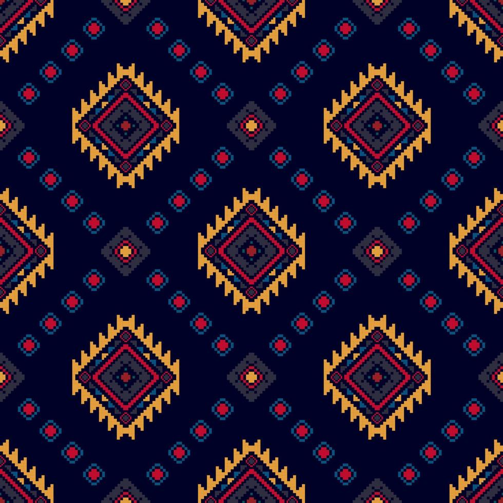 ikat etnisk ungerska putsa folk mönster design. aztec tyg matta boho mandalas textil- dekor tapet. stam- inföding motiv blomma traditionell broderi vektor illustrerade