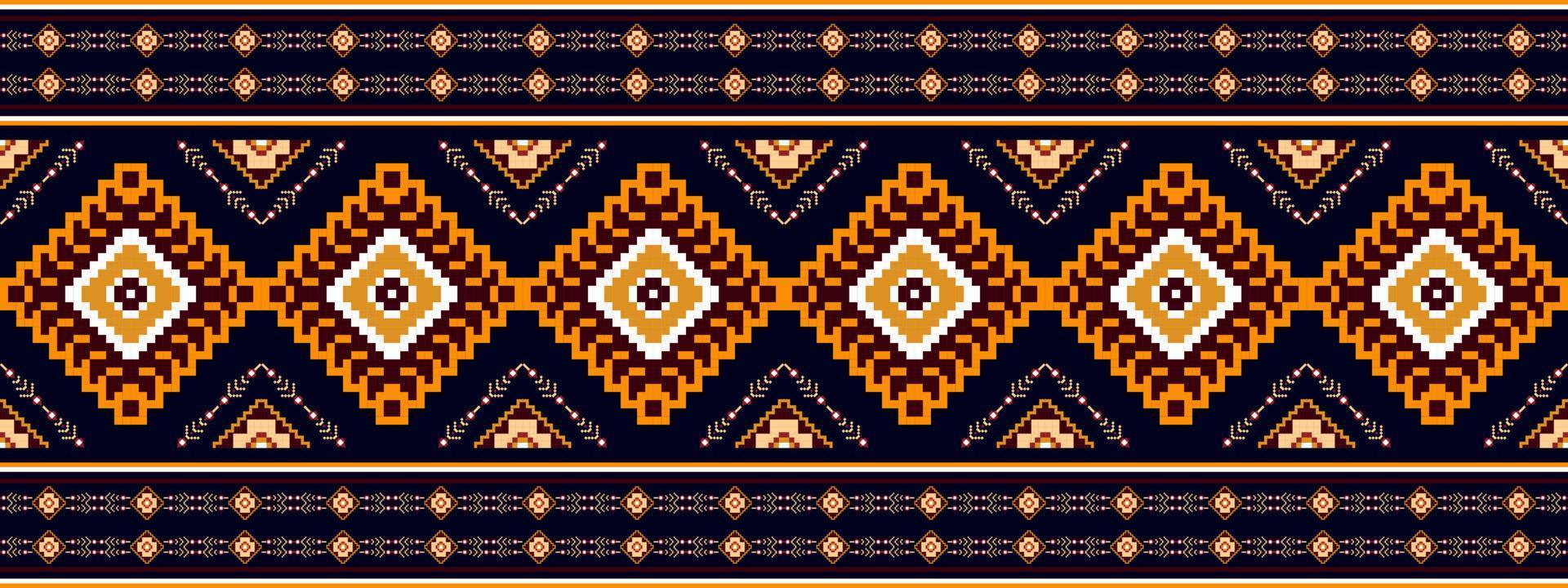 Ikat ethnisches ungarisches polnisches Volksmusterdesign. aztekischer stoffteppich boho mandalas textildekor tapete. stammes-native motiv blume traditionelle stickerei vektor illustriert