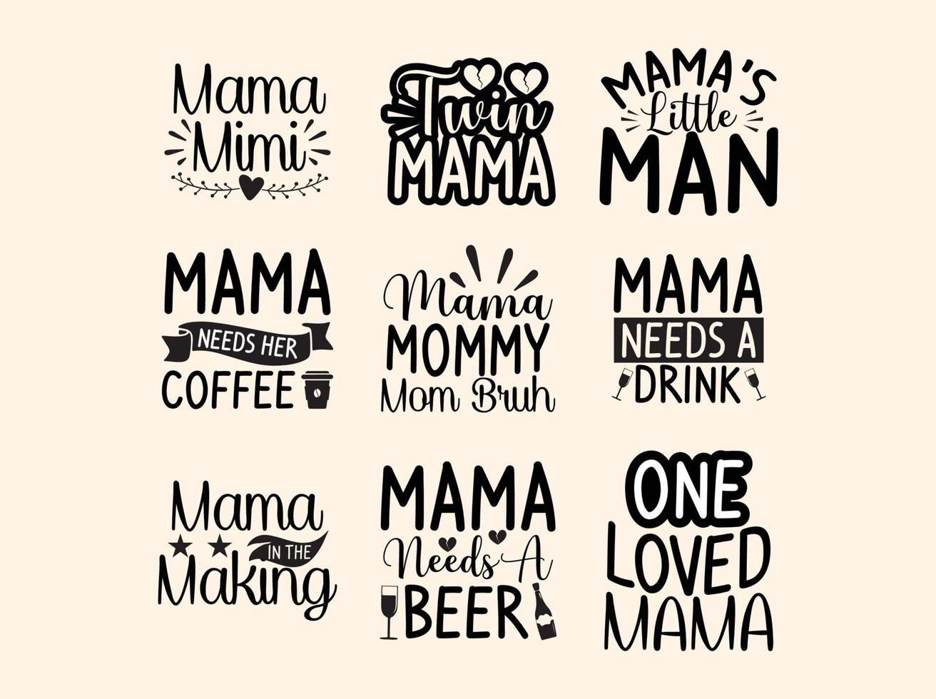 mamma t-shirt design bunt vektor