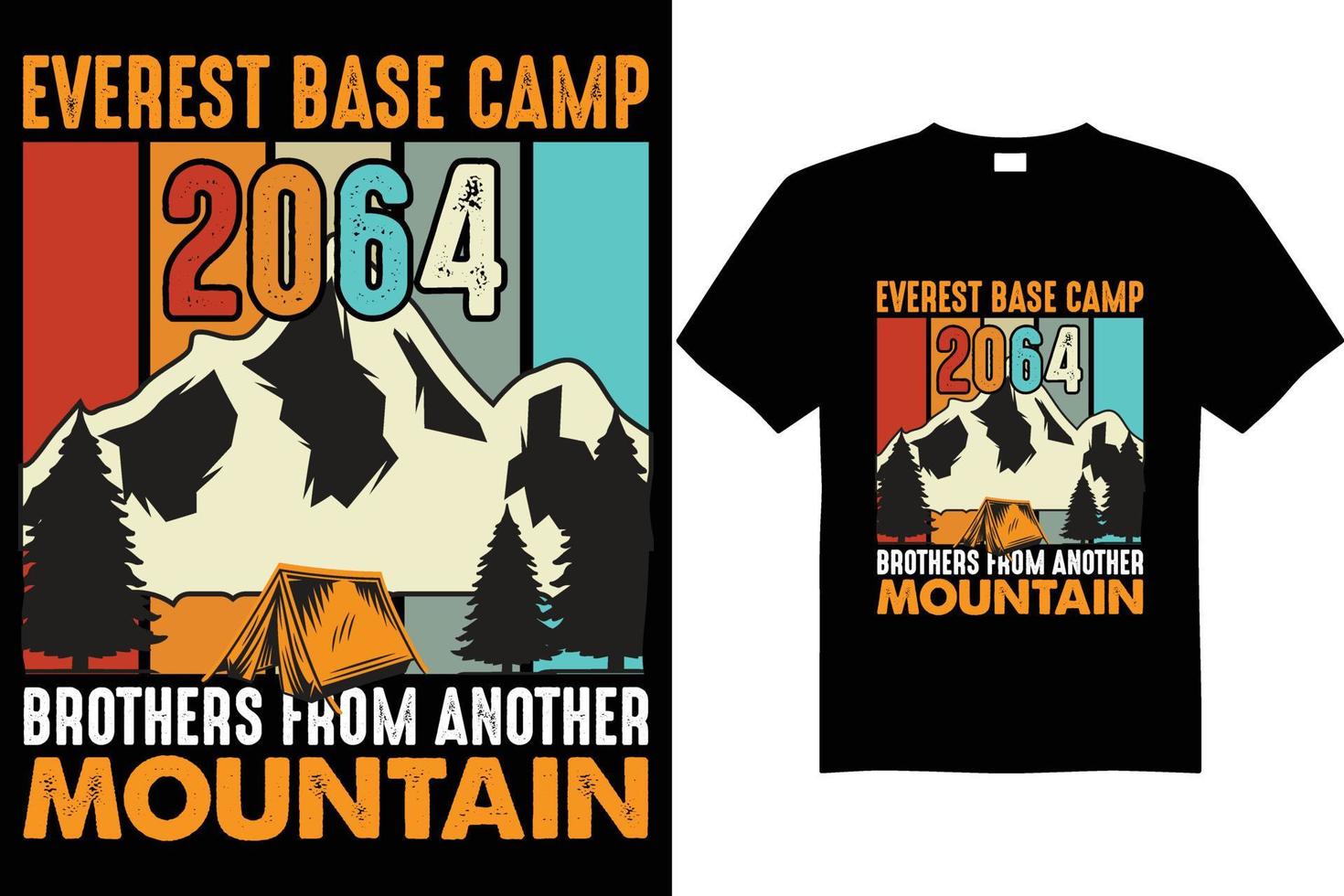 berg bas läger 2 2062 t-shirt design vektor