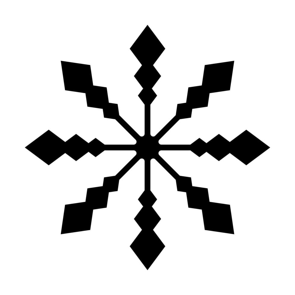snöflinga ikon på vit bakgrund. vektor illustration