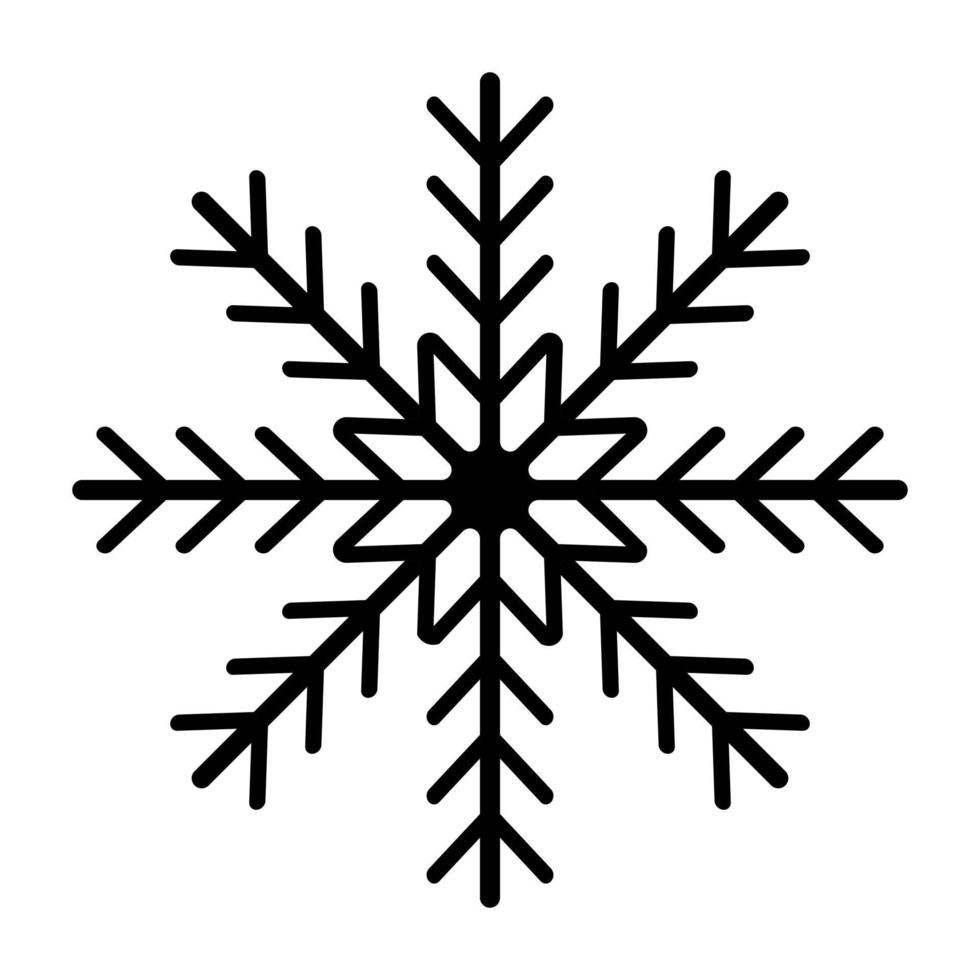 Schneeflocke Symbol Vektor Zeichen Symbol. Vektorillustration