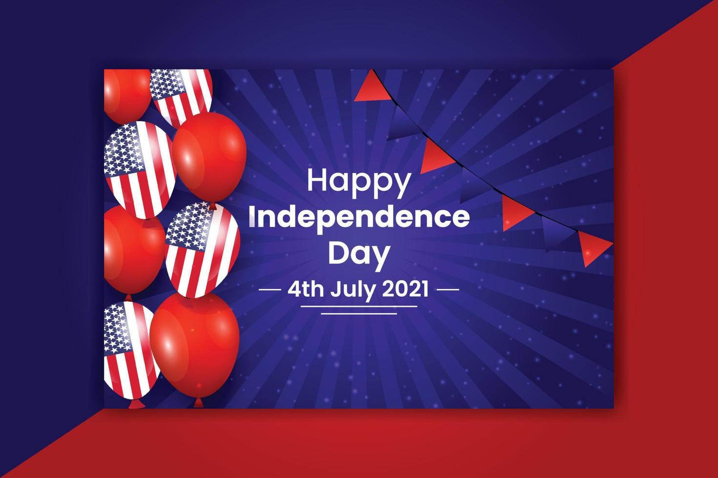4. Juli Happy Independence Day Hintergrunddesign vektor