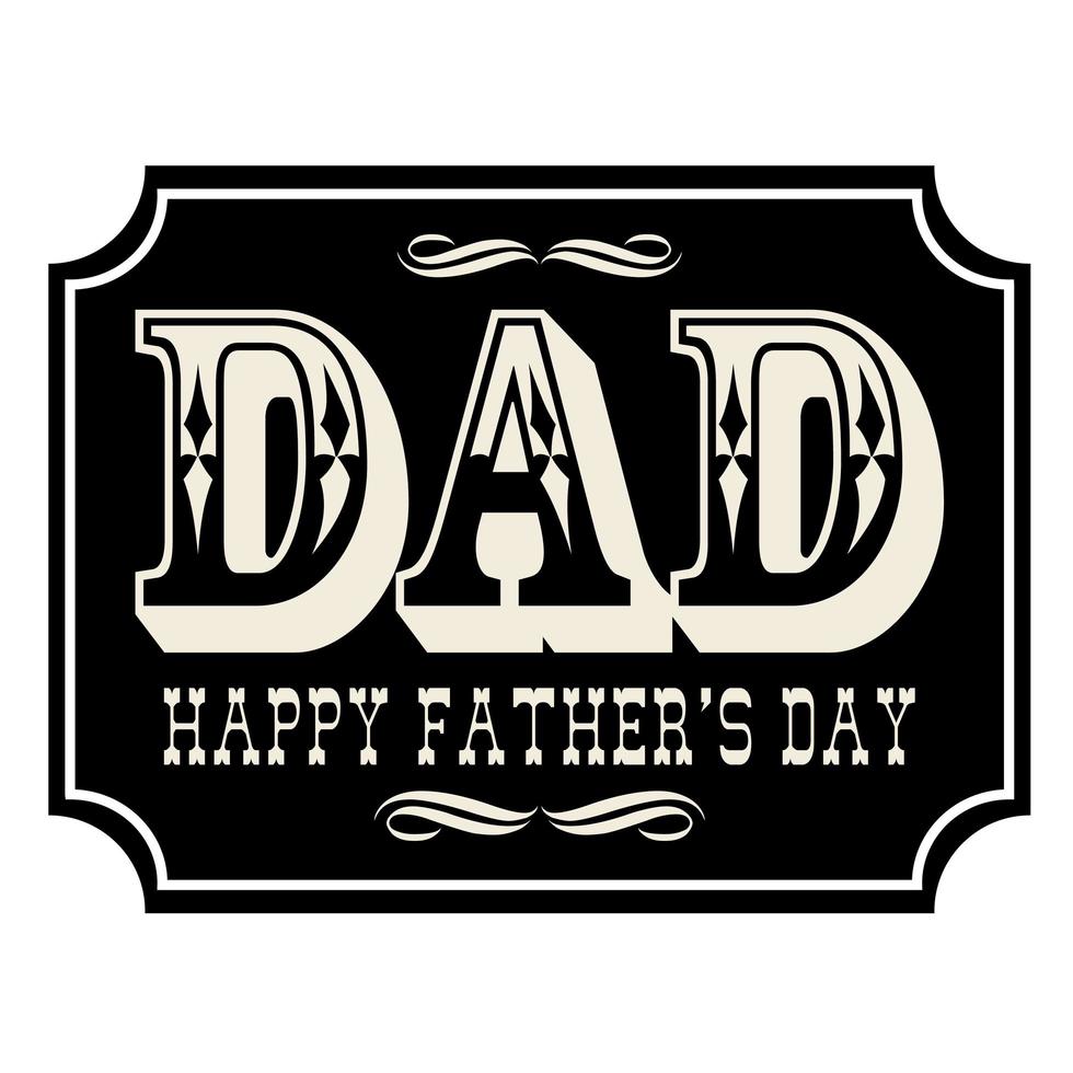 lyckliga fäder dag plakat vektor