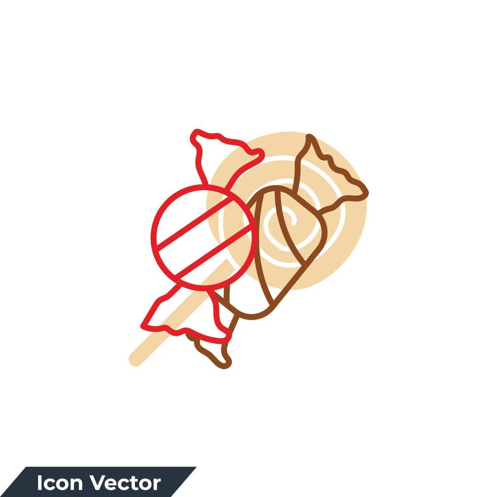 Süßigkeiten-Bonbon-Symbol-Logo-Vektor-Illustration. Bonbon-Symbolvorlage für Grafik- und Webdesign-Sammlung vektor