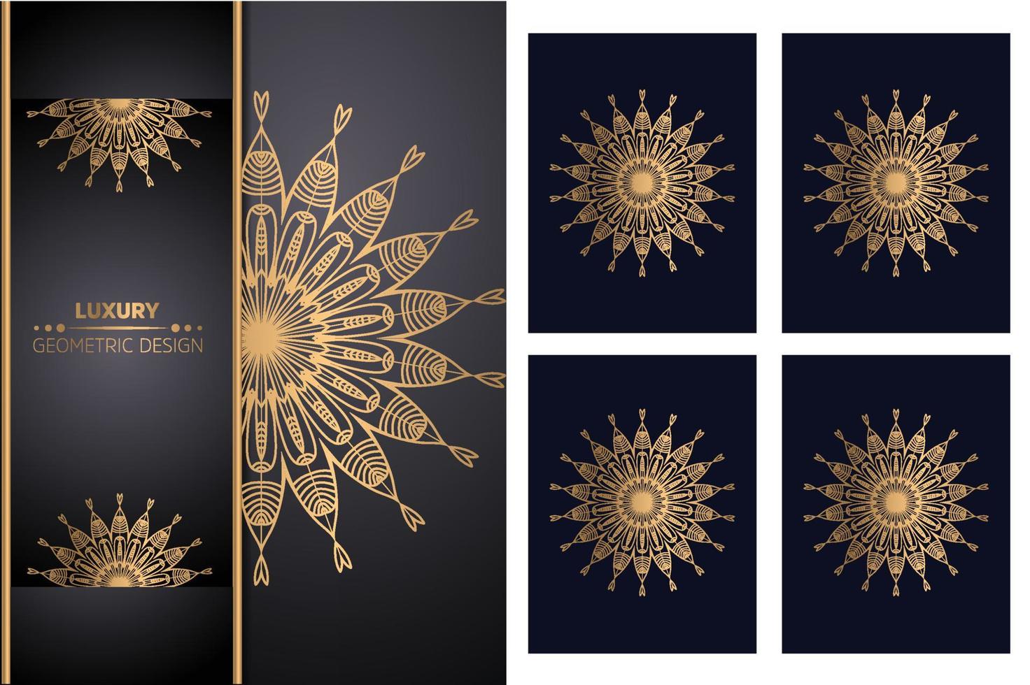 Luxuriöser dekorativer Mandala-Design-Hintergrund Mandala-Muster-Malbuch-Kunst-Tapeten-Design, Fliesenmuster, Grußkarte, Aufkleber, Spitze und Tätowierung. Dekoration für die Innenarchitektur vektor