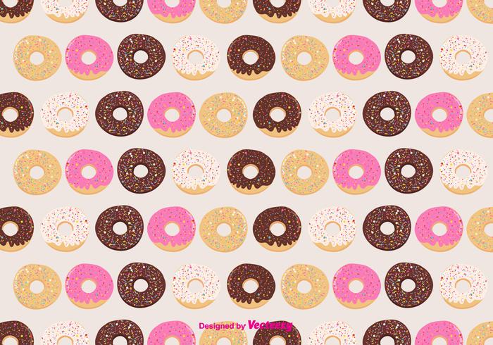 Donuts Vector Mönster Bakgrund