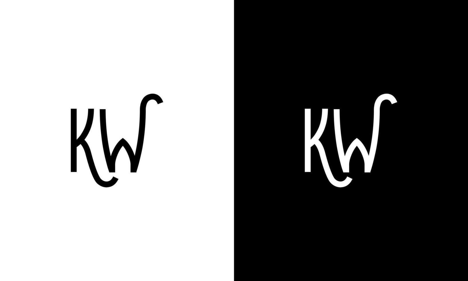 brev kw vektor logotyp fri mall fri vektor