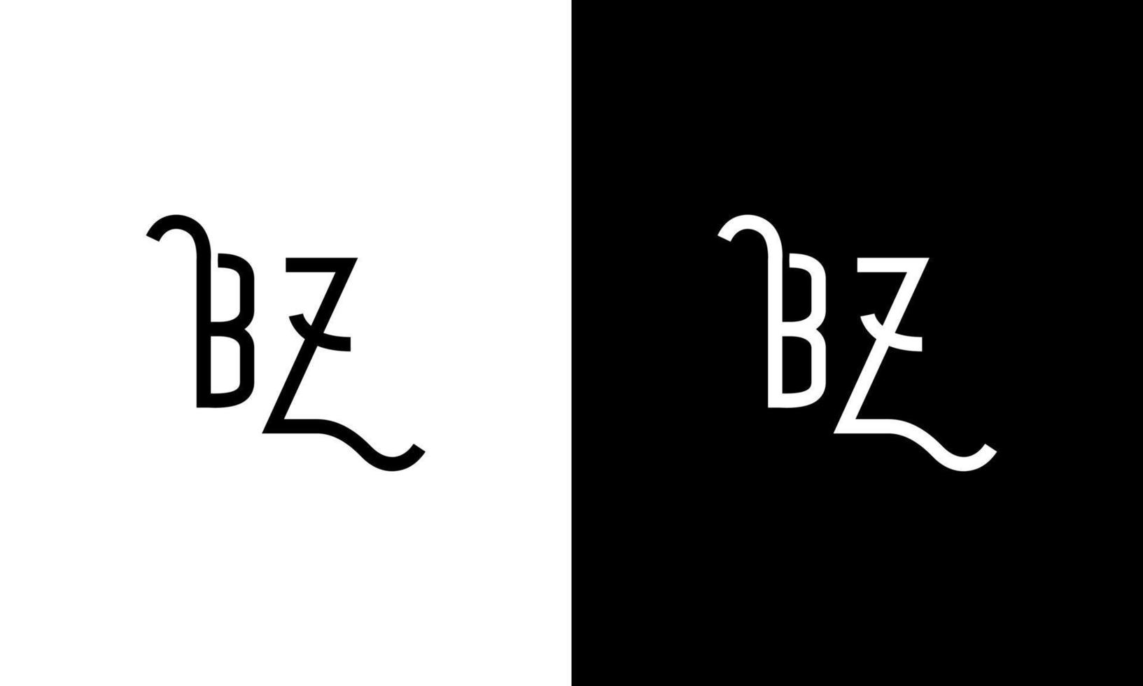 Buchstabe bz Vektor Logo kostenlose Vorlage kostenloser Vektor
