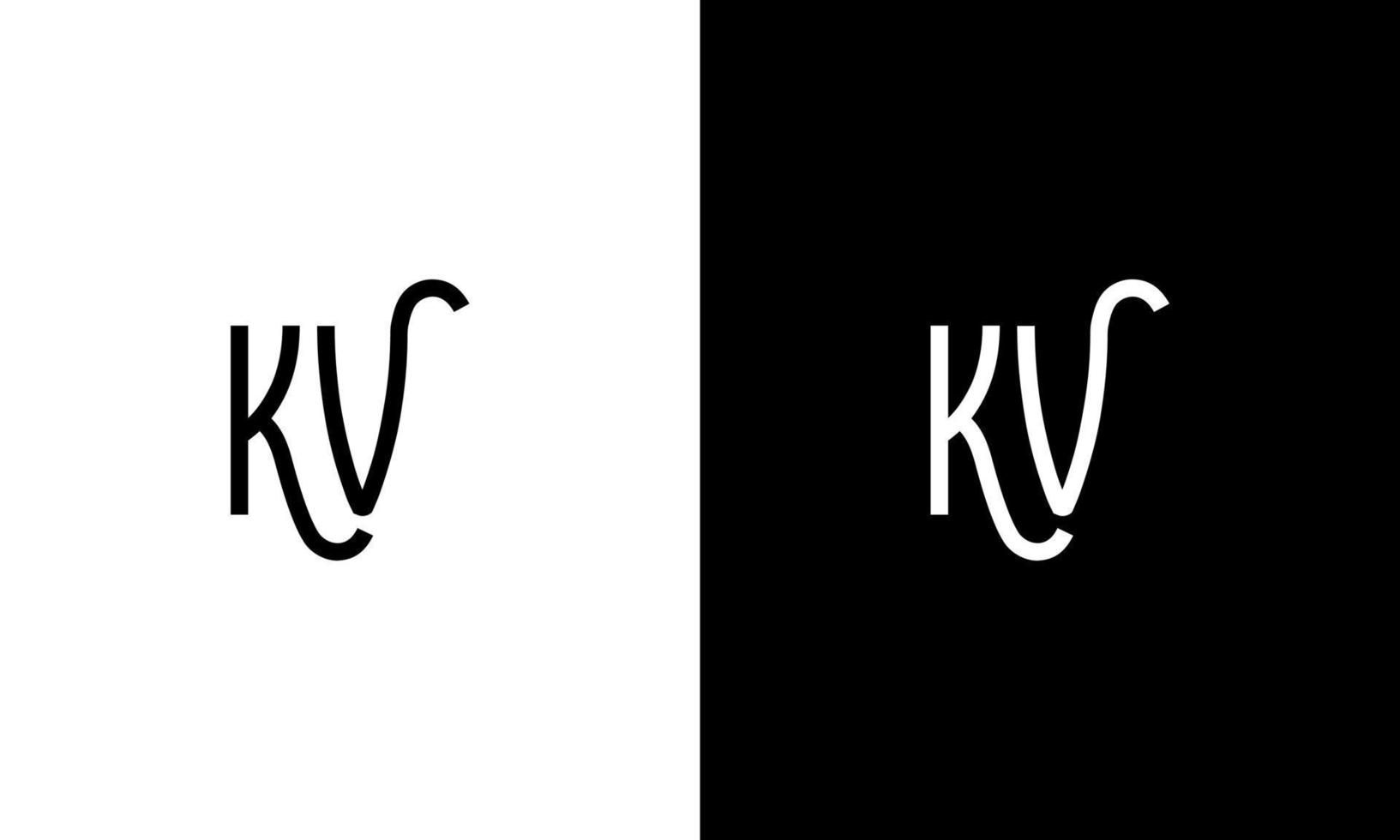 Buchstabe kv Vektor Logo kostenlose Vorlage kostenloser Vektor