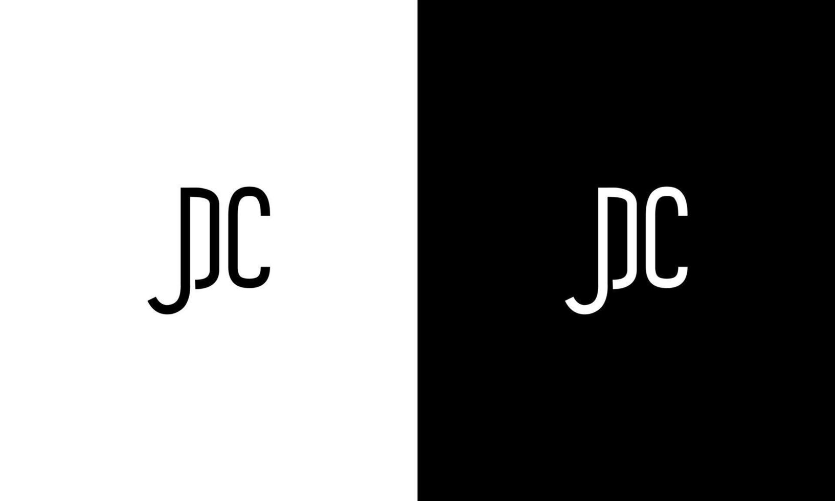 jdc logotyp design. brev jdc logotyp design. jdc logotyp ikon design i svart och vit färger fri vektor mall.