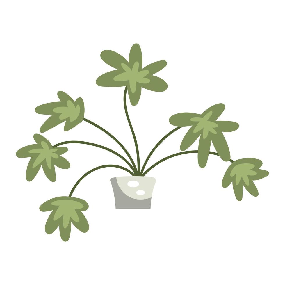 illustration av en krukväxt i en blomkruka vektor