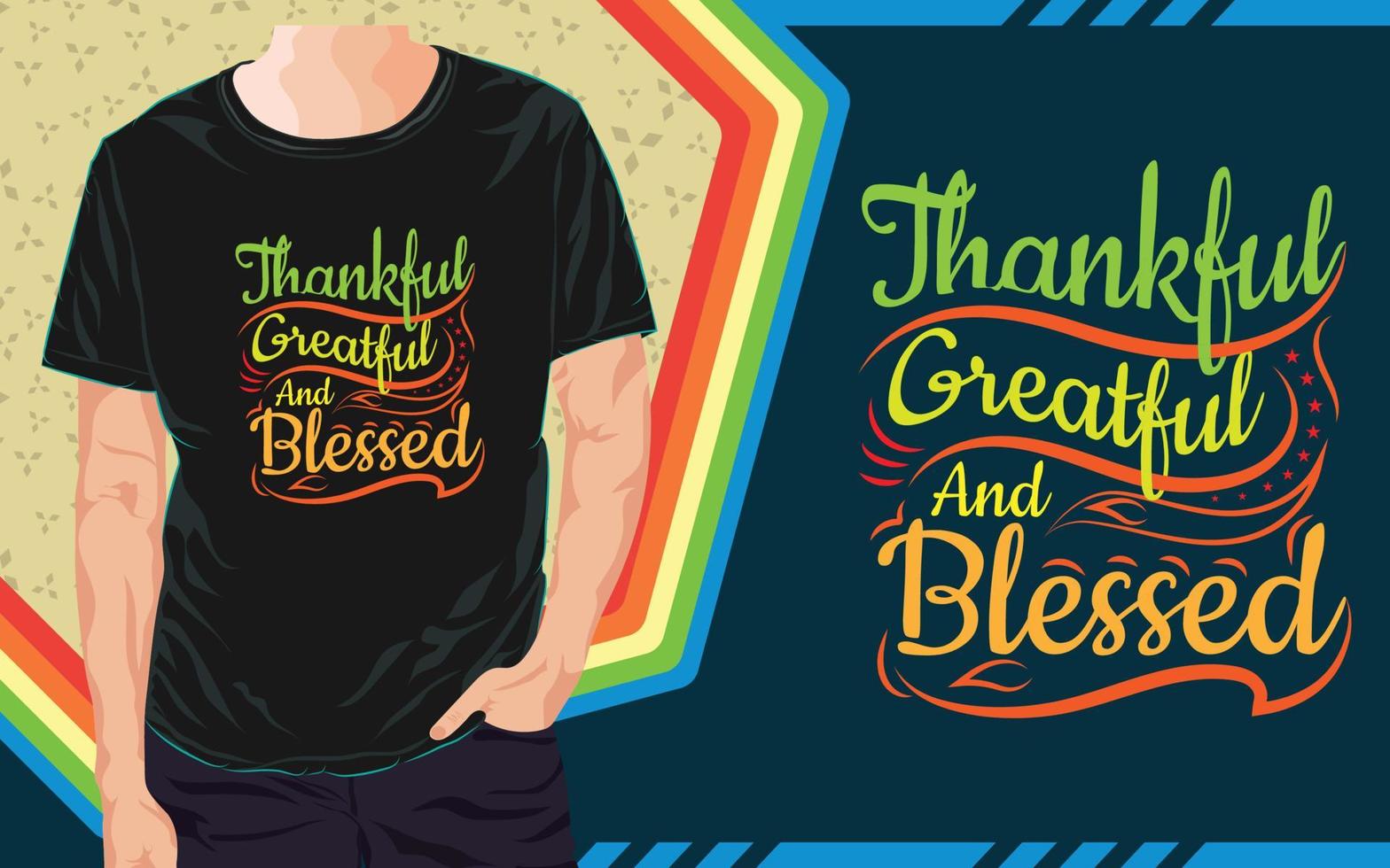 Thanksgiving-T-Shirt-Design, Typografie-T-Shirt vektor